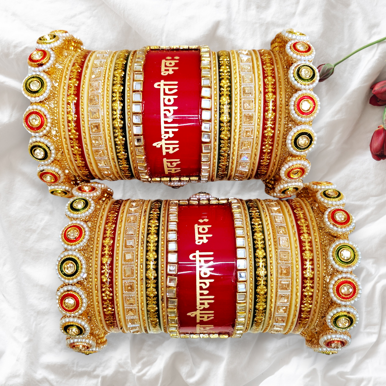 Premium Bridal Saubhagyawati Chooda Set for Karwachauth & Wedding | Traditional Red Bridal Chooda Bangles for Women