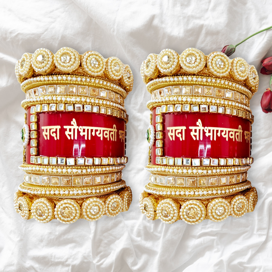 Premium Bridal Saubhagyawati Chooda Set for Women | Wedding & Karwa Chauth Special Red Bridal Chooda | Traditional Marriage Chooda Set