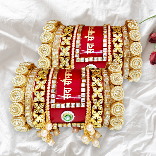 Premium Bridal Saubhagyawati Chooda Set for Women | Karwachauth Special & Wedding Wear