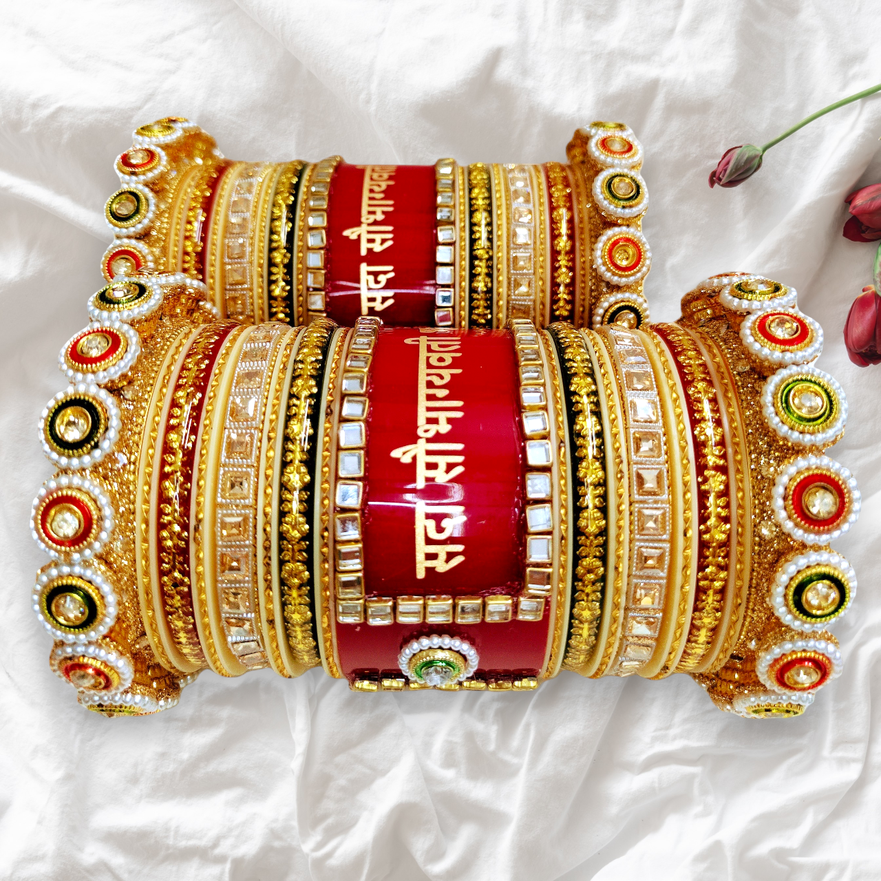 Premium Bridal Saubhagyawati Chooda Set for Karwachauth & Wedding | Traditional Red Bridal Chooda Bangles for Women