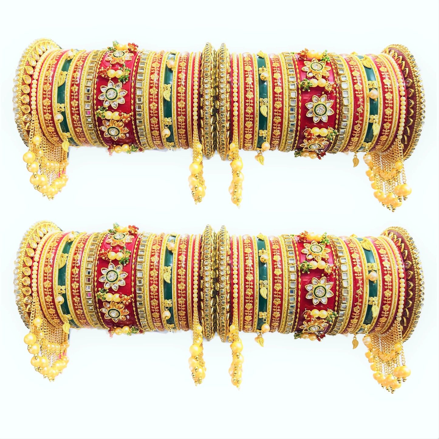 Naaz Bridal Choora Set with Golden Latkan