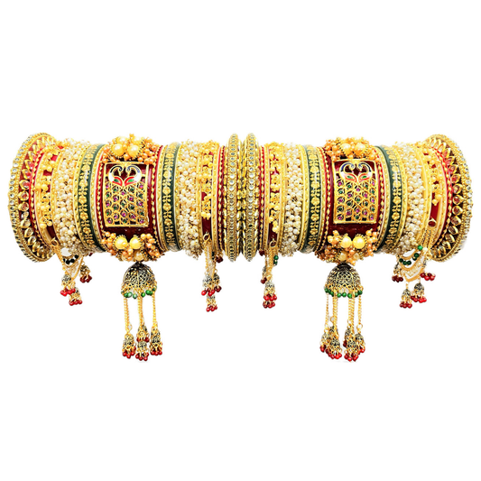 Handcrafted Bangles Chura Set, Handmade Bangles, Indian Chura Set, Red Bangles, Bridal Jewellery, Bollywood Bangles, Wedding Chura Set