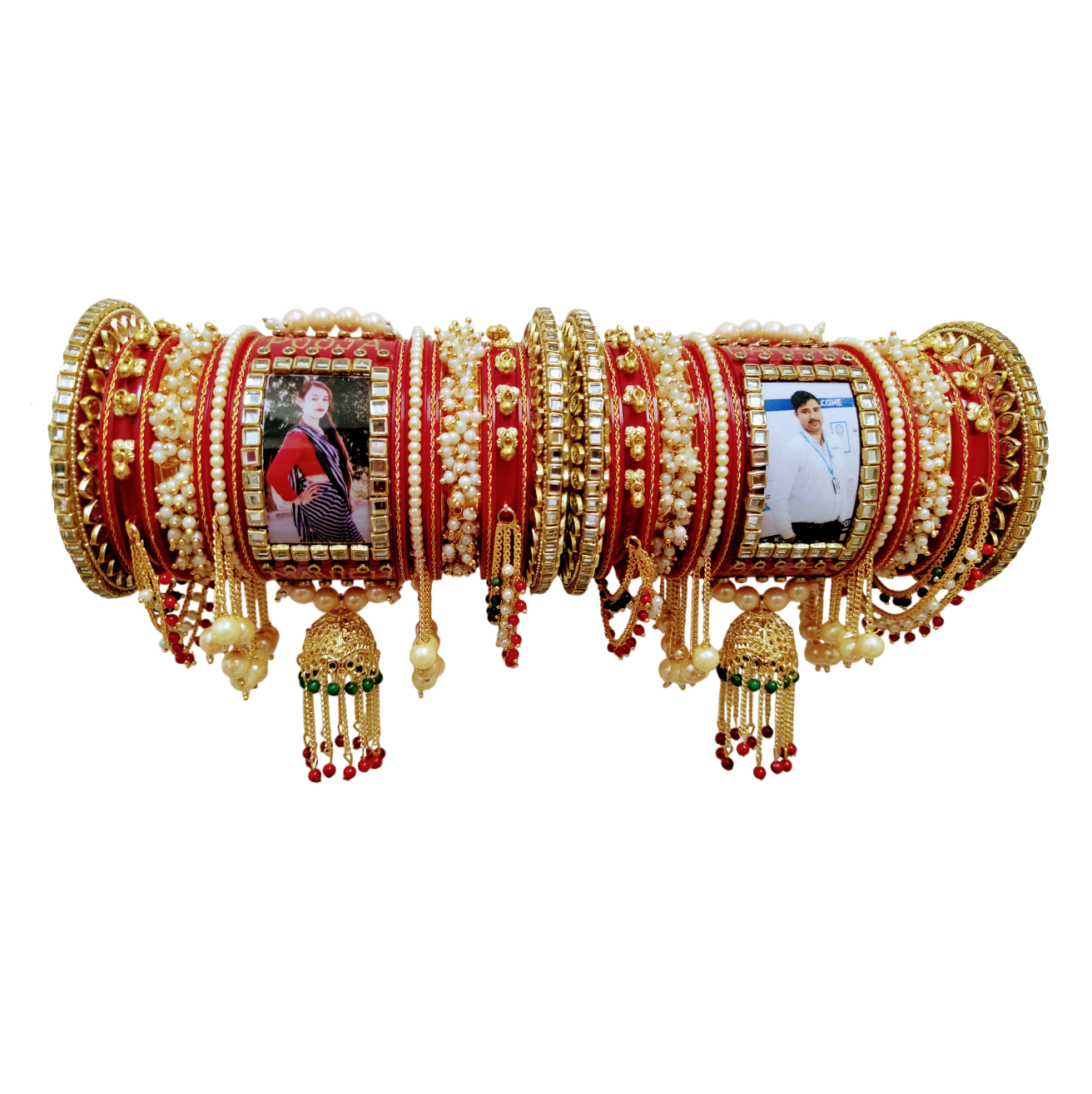 Personalized Bridal Chooda with Name & Photo