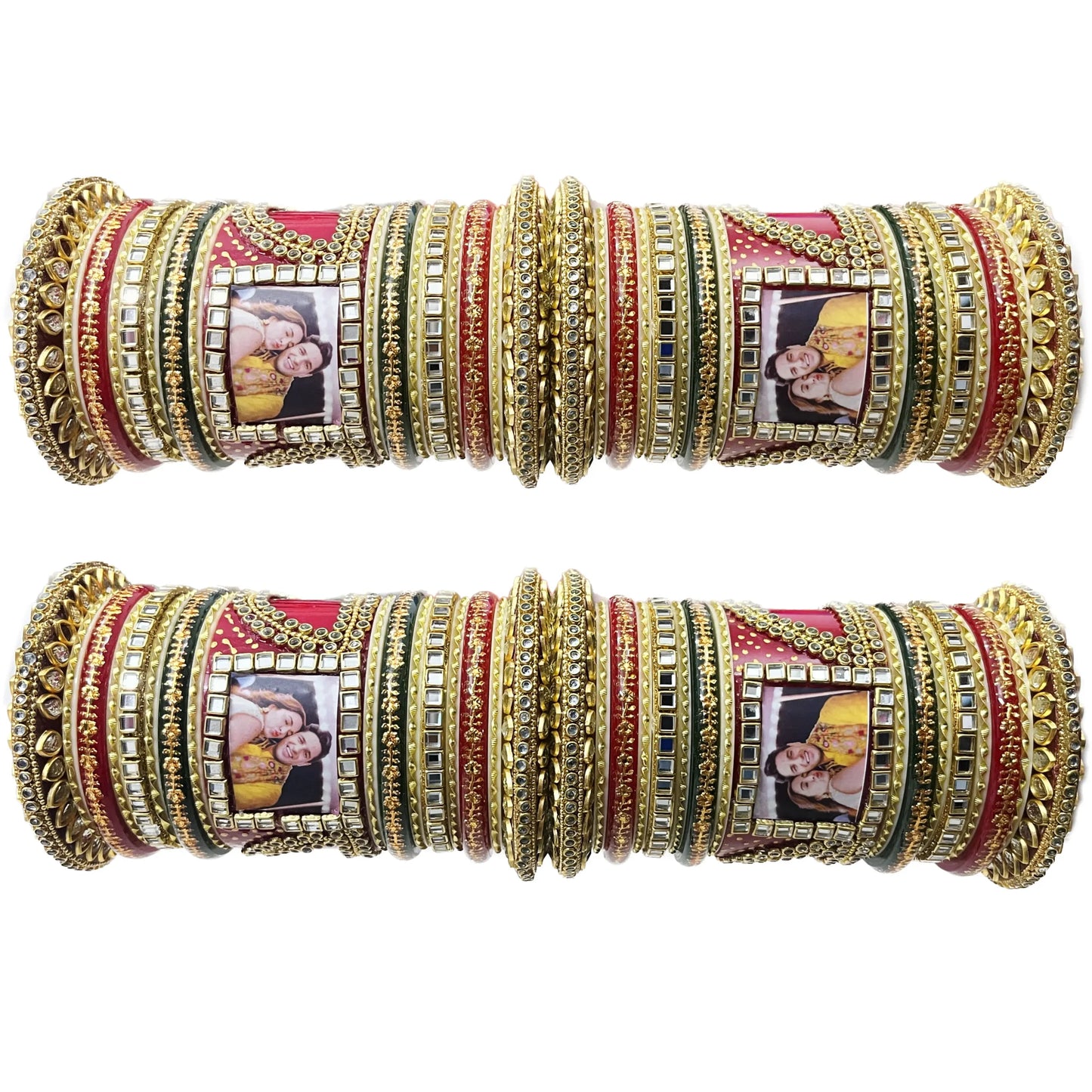 Pushpa Photo Wala Chuda Set with Bridal Name