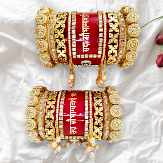 Premium Bridal Saubhagyawati Chooda Set for Women | Karwachauth Special & Wedding Wear