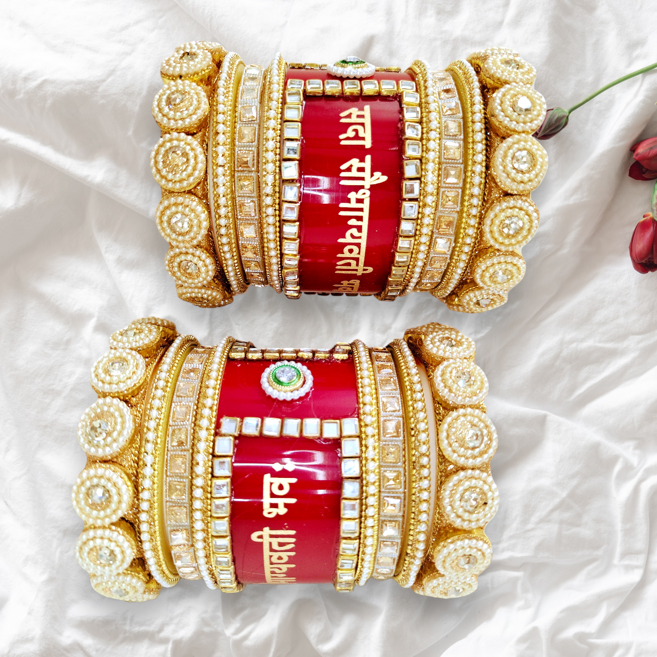 Premium Bridal Saubhagyawati Chooda Set for Women | Wedding & Karwa Chauth Special Red Bridal Chooda | Traditional Marriage Chooda Set