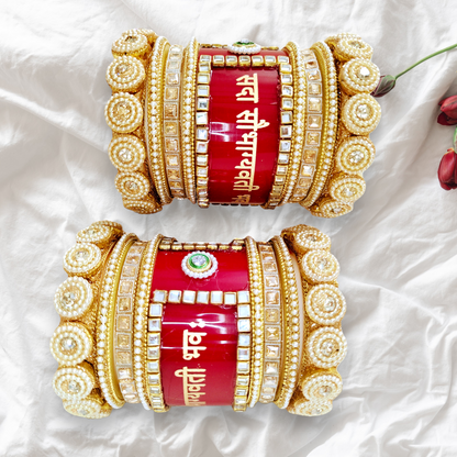 Premium Bridal Saubhagyawati Chooda Set for Women | Wedding & Karwa Chauth Special Red Bridal Chooda | Traditional Marriage Chooda Set