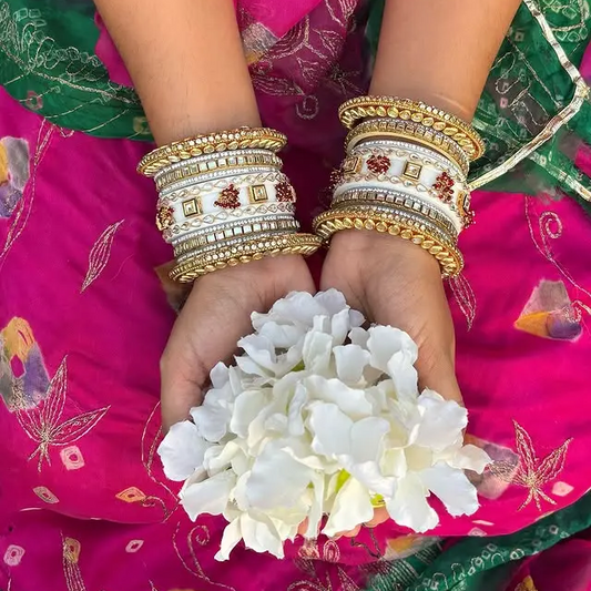 Asha White Chura for Bridal – Perfect for Wedding Look