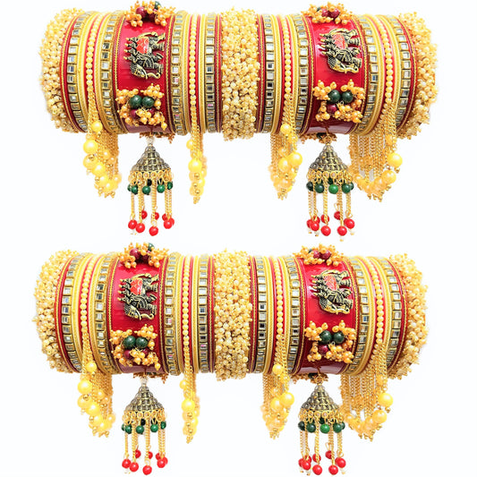 Ayush Bridal Chuda/ Choora Set with Beautiful Jumkha