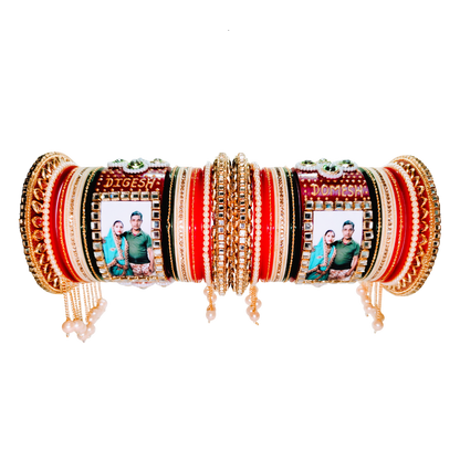 Bridal Name Chooda with Photo Charm | Trendy & Traditional Fusion