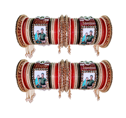 Bridal Name Chooda with Photo Charm | Trendy & Traditional Fusion