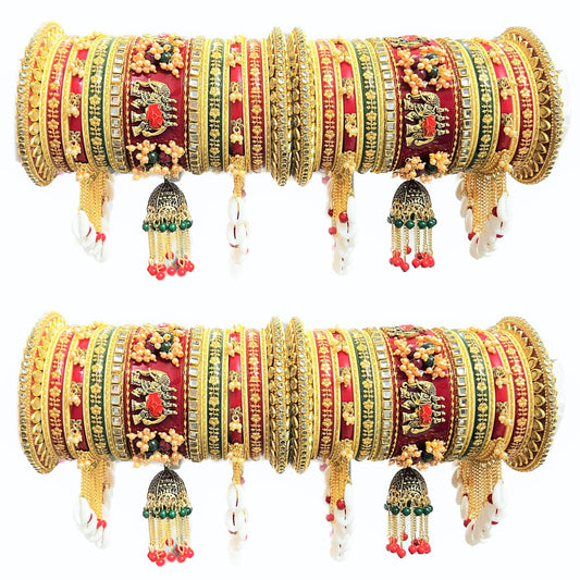 Mansha Bridal Chura Set with Latkan