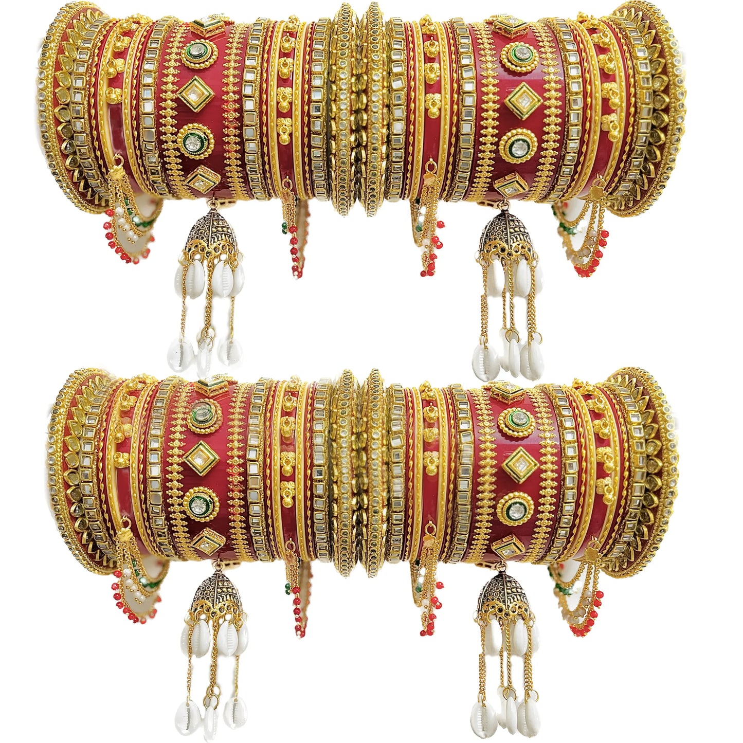 Meera Bridal Red Chura/ Chuda Set