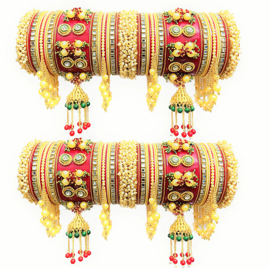 Mehrish Bridal Chura Set with Premium Joomkha Bangles