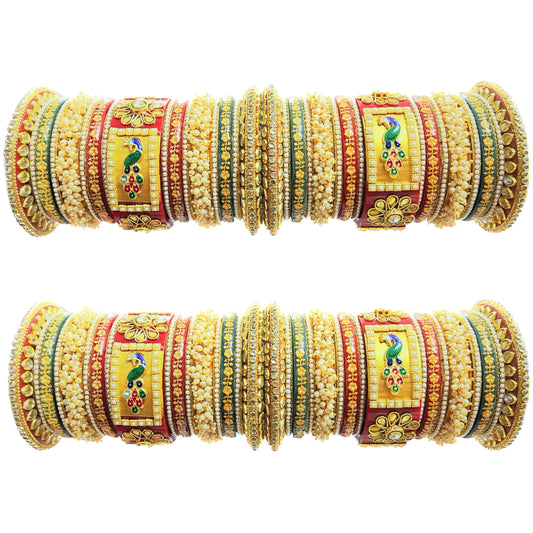 Mihika Bridal Choora With Peacock Bangles