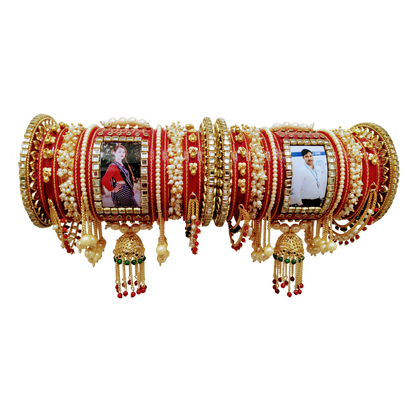 Personalized Bridal Chooda with Name & Photo